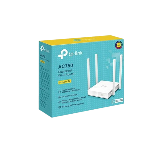 Point d’accès TP-Link Archer C24 AC750 Dual Band WiFi 2.4GHz / 5GHz – Routeur Haut Débit Pas Cher au Maroc