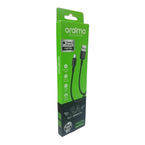 Câble USB-C vers iPhone Oraimo Prix Maroc Charge Rapide Lightning Durable à Marrakech