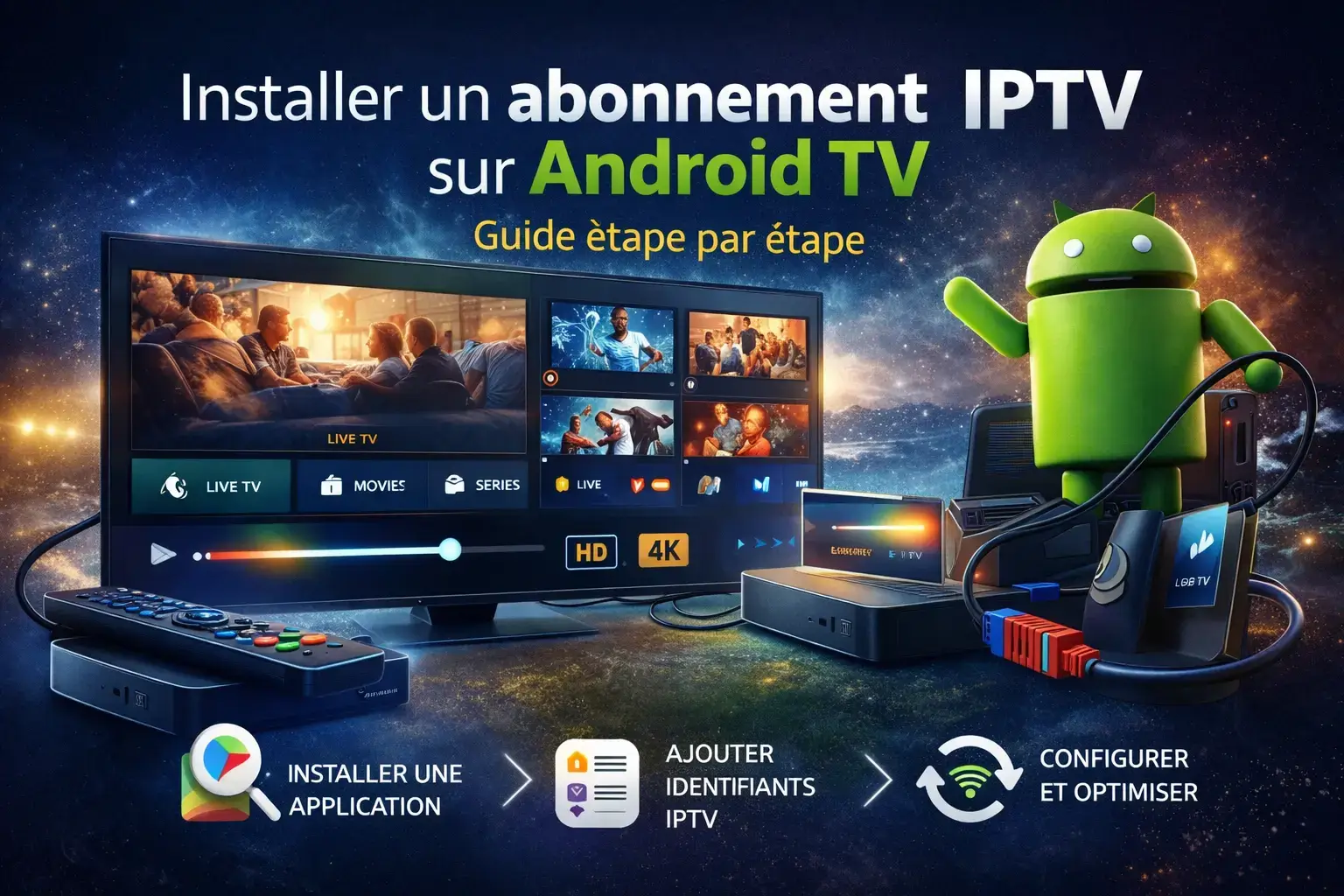 📺 IPTV Abonnement Stable HD & 4K | Compatible Smart TV, Android TV & WebOS