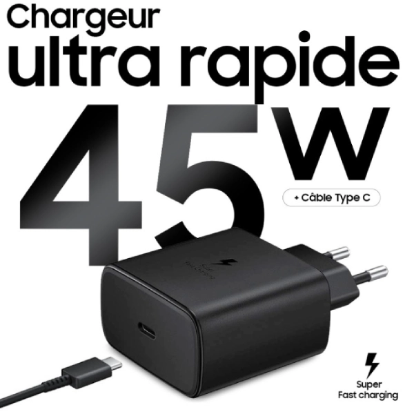 Tete-Chargeur-Super-Rapide-Samsung-45W-–-Original Tete-Chargeur-Super-Rapide-Samsung-45W-–-Original